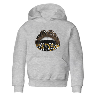 Air Jordan 1 Palomino shirt to match jordans Lips Jewel sneaker tees Air Jordan 1 High OG Palomino SNRT Sneaker Release Tees Baby Toddler Heather Grey 2 T-Shirt
