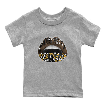 Air Jordan 1 Palomino shirt to match jordans Lips Jewel sneaker tees Air Jordan 1 High OG Palomino SNRT Sneaker Release Tees Baby Toddler Heather Grey 2 T-Shirt