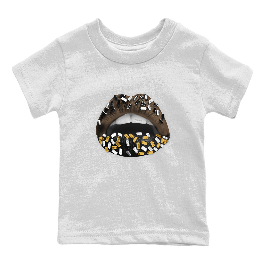 Air Jordan 1 Palomino shirt to match jordans Lips Jewel sneaker tees Air Jordan 1 High OG Palomino SNRT Sneaker Release Tees Baby Toddler White 2 T-Shirt