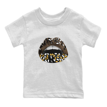 Air Jordan 1 Palomino shirt to match jordans Lips Jewel sneaker tees Air Jordan 1 High OG Palomino SNRT Sneaker Release Tees Baby Toddler White 2 T-Shirt