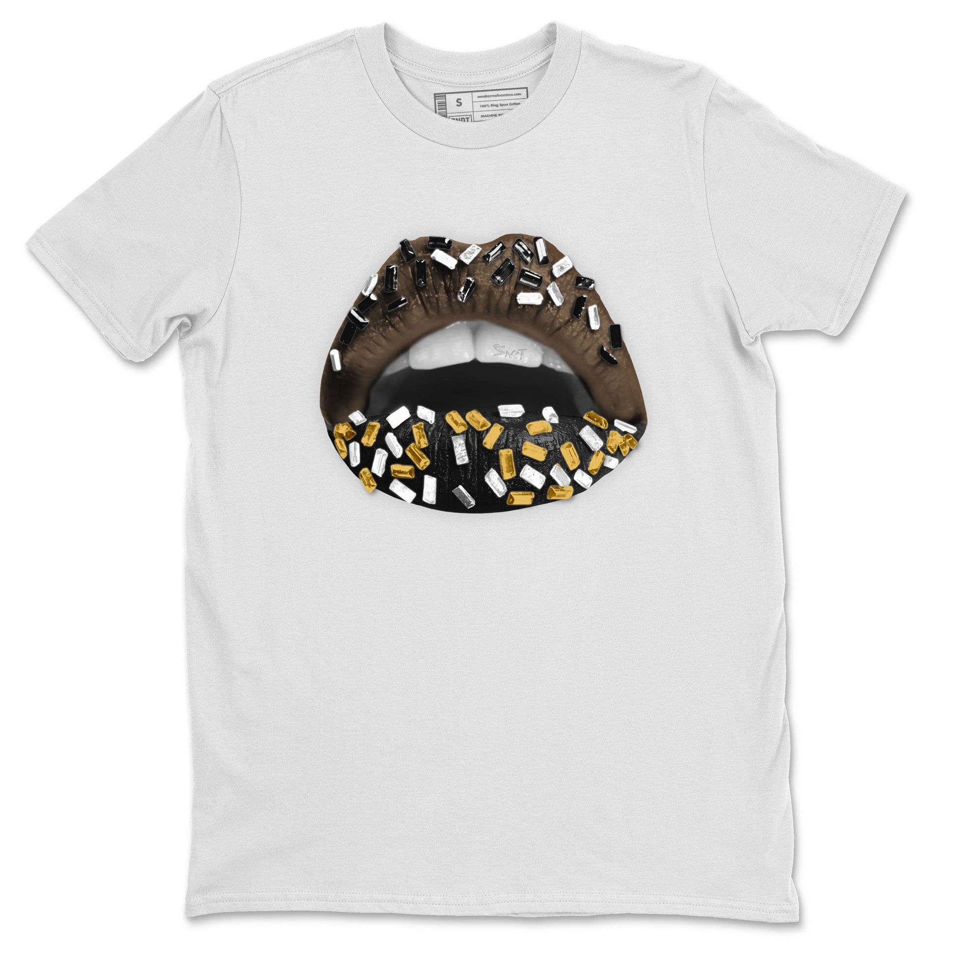 Air Jordan 1 Palomino shirt to match jordans Lips Jewel sneaker tees Air Jordan 1 High OG Palomino SNRT Sneaker Release Tees Crew Neck Casual Unisex White 2 T-Shirt