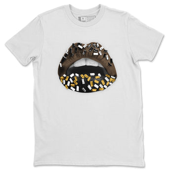 Air Jordan 1 Palomino shirt to match jordans Lips Jewel sneaker tees Air Jordan 1 High OG Palomino SNRT Sneaker Release Tees Crew Neck Casual Unisex White 2 T-Shirt
