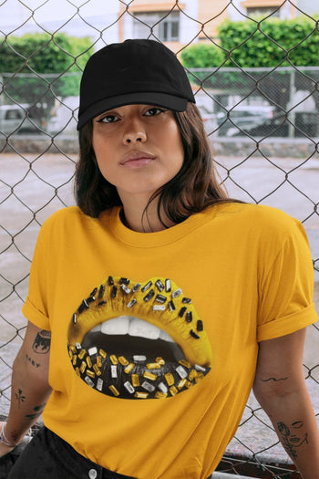 Jordan 1 Pollen Sneaker Match Tees Lips Jewel Sneaker Tees Jordan 1 Pollen Sneaker Release Tees Unisex Shirts