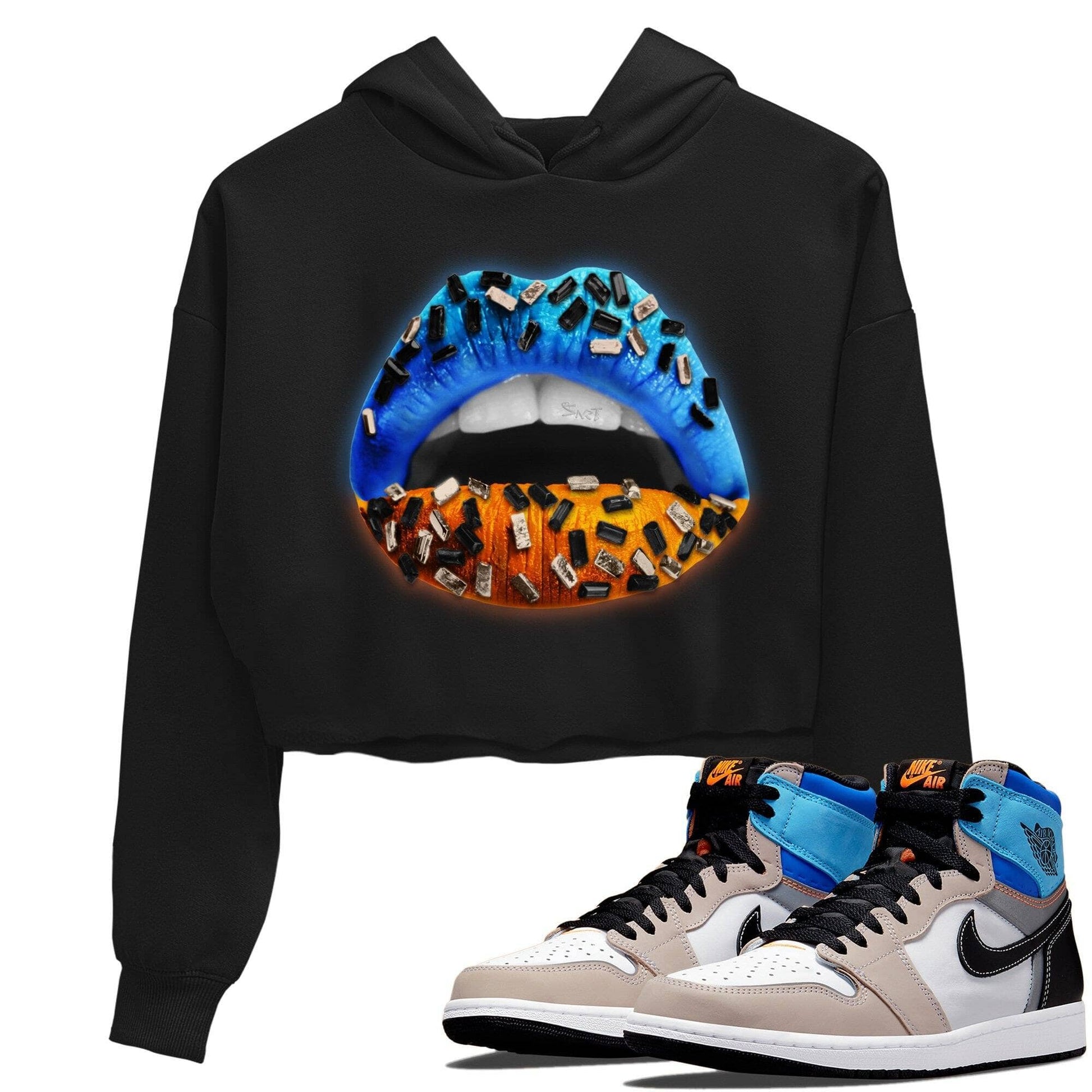 Jordan 1 Prototype Sneaker Match Tees Lips Jewel Sneaker Tees Jordan 1 Prototype Sneaker Release Tees Women's Shirts