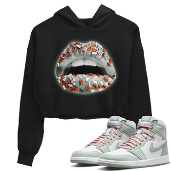 Jordan 1 Seafoam Sneaker Match Tees Lips Jewel Sneaker Tees Jordan 1 Seafoam Sneaker Release Tees Women's Shirts