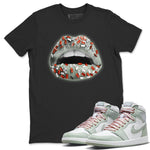Jordan 1 Seafoam Sneaker Match Tees Lips Jewel Sneaker Tees Jordan 1 Seafoam Sneaker Release Tees Unisex Shirts