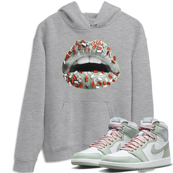 Jordan 1 Seafoam Sneaker Match Tees Lips Jewel Sneaker Tees Jordan 1 Seafoam Sneaker Release Tees Unisex Shirts