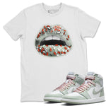 Jordan 1 Seafoam Sneaker Match Tees Lips Jewel Sneaker Tees Jordan 1 Seafoam Sneaker Release Tees Unisex Shirts