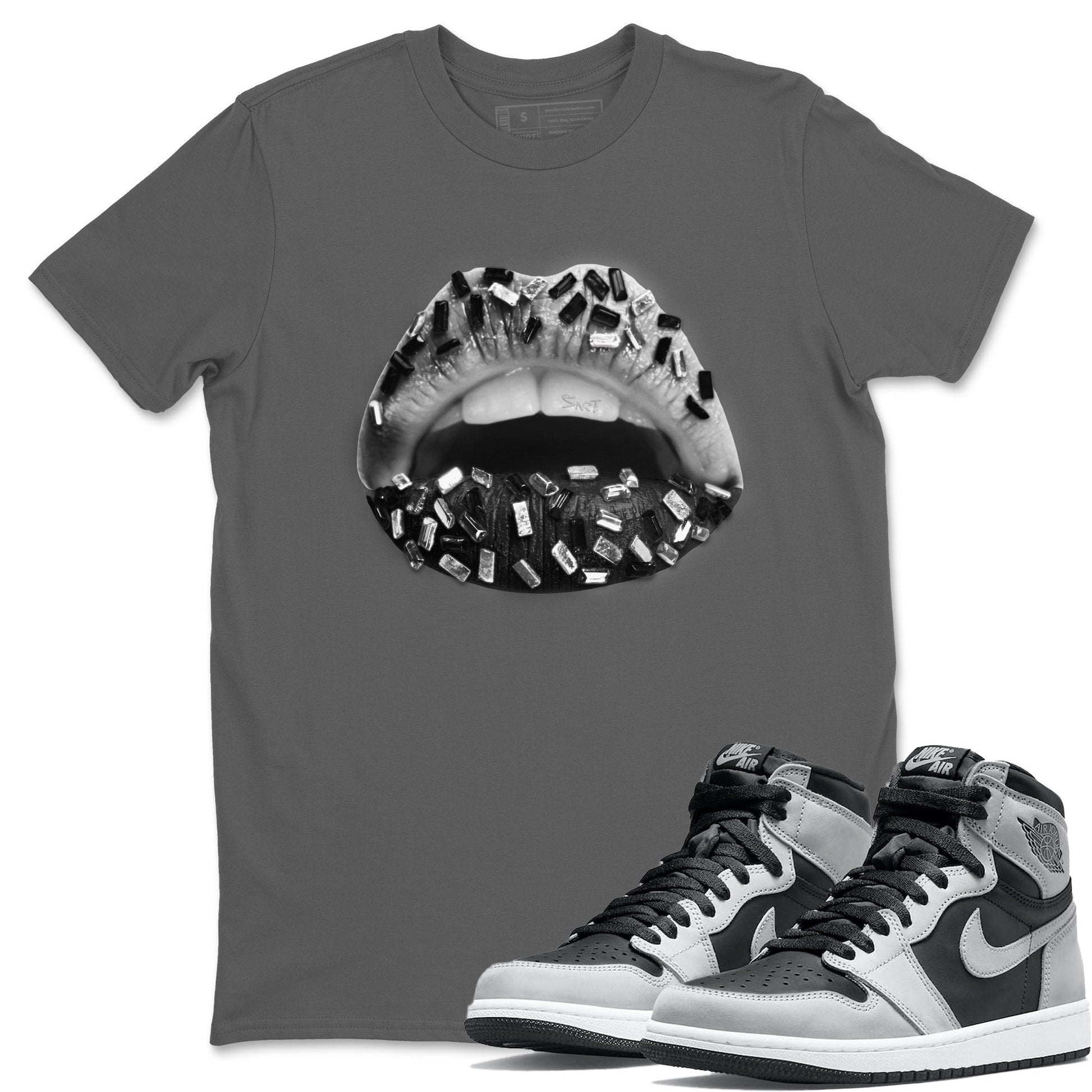 Lips Jewel Unisex Tops - Air Jordan 1 Shadow 2.0 - SNRT Sneaker Tee