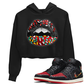 Jordan 1 Siempre Familia Sneaker Match Tees Lips Jewel Sneaker Tees Jordan 1 Siempre Familia Sneaker Release Tees Women's Shirts