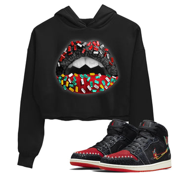 Jordan 1 Siempre Familia Sneaker Match Tees Lips Jewel Sneaker Tees Jordan 1 Siempre Familia Sneaker Release Tees Women's Shirts
