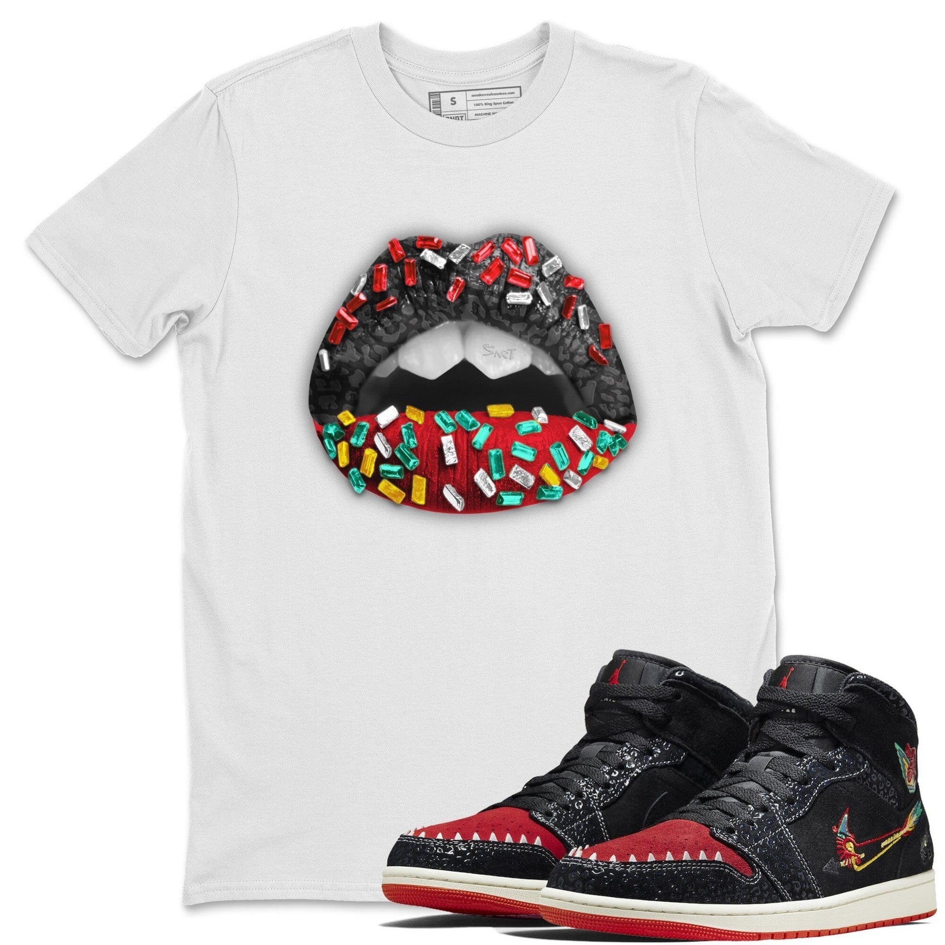 Jordan 1 Siempre Familia Sneaker Match Tees Lips Jewel Sneaker Tees Jordan 1 Siempre Familia Sneaker Release Tees Unisex Shirts
