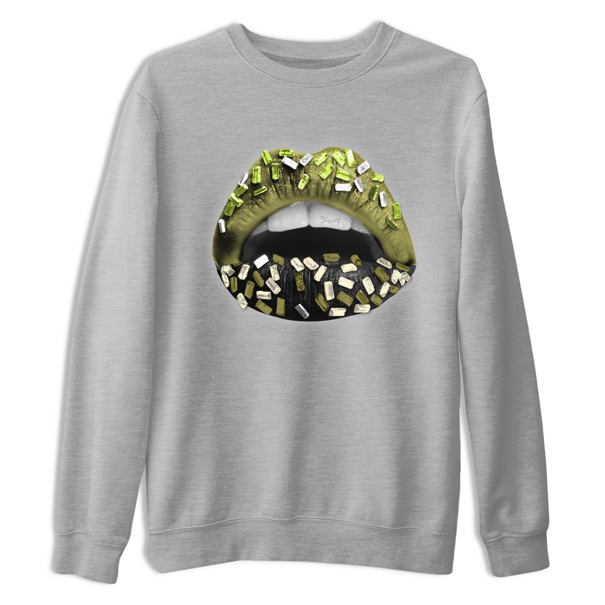 Jordan 1 Low x Travis Scott Golf Olive shirt to match jordans Lips Jewel sneaker tees Air Jordan 1 Travis Scott Olive SNRT Sneaker Release Tees Unisex Heather Grey 2 T-Shirt