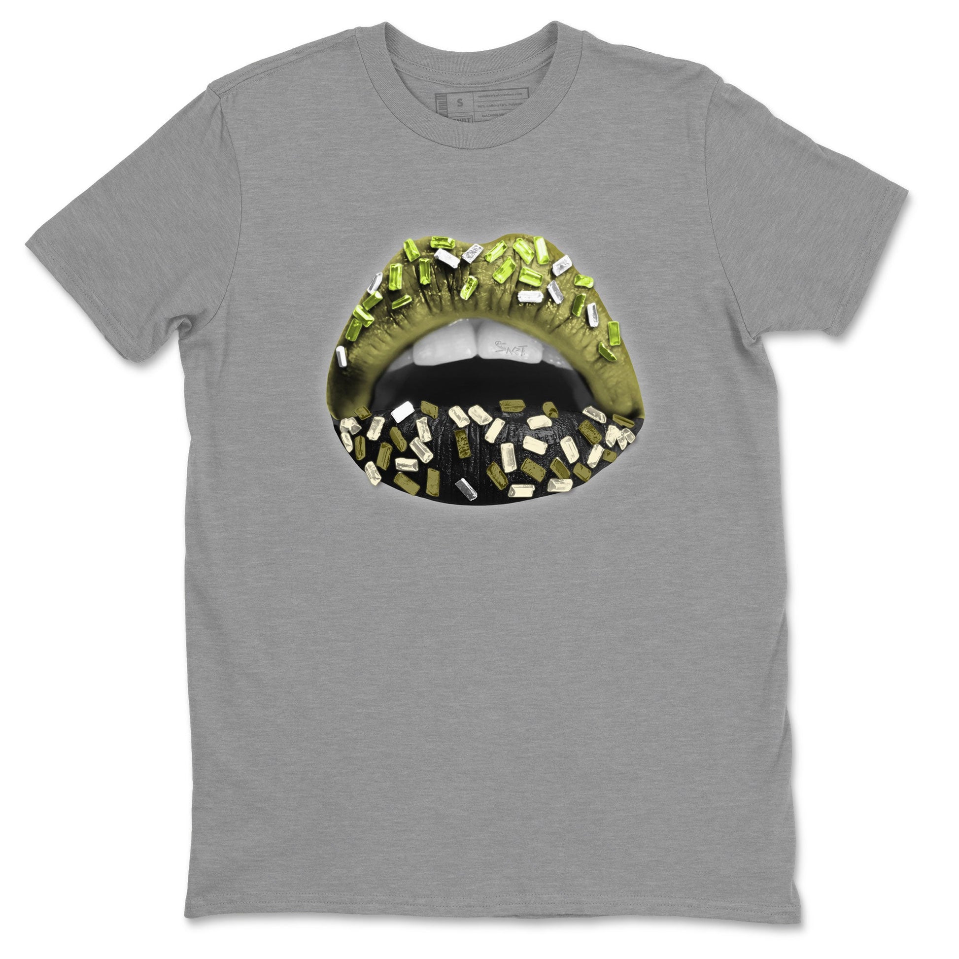 Jordan 1 Low x Travis Scott Golf Olive shirt to match jordans Lips Jewel sneaker tees Air Jordan 1 Travis Scott Olive SNRT Sneaker Release Tees Unisex Heather Grey 2 T-Shirt