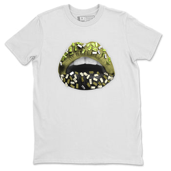 Jordan 1 Low x Travis Scott Golf Olive shirt to match jordans Lips Jewel sneaker tees Air Jordan 1 Travis Scott Olive SNRT Sneaker Release Tees Unisex White 2 T-Shirt