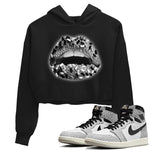 Jordan 1 White Cement Sneaker Match Tees Lips Jewel Sneaker Tees Jordan 1 White Cement Sneaker Release Tees Women's Shirts
