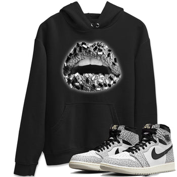Jordan 1 White Cement Sneaker Match Tees Lips Jewel Sneaker Tees Jordan 1 White Cement Sneaker Release Tees Unisex Shirts