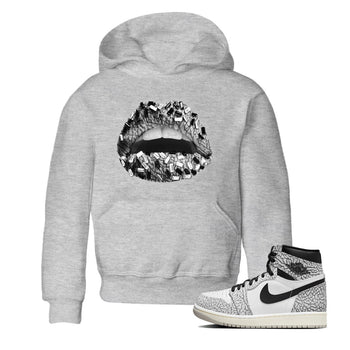 Jordan 1 White Cement Sneaker Match Tees Lips Jewel Sneaker Tees Jordan 1 White Cement Sneaker Release Tees Kids Shirts