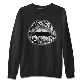 Jordan 1 White Cement Sneaker Match Tees Lips Jewel Sneaker Tees Jordan 1 White Cement Sneaker Release Tees Unisex Shirts