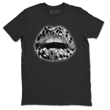 Jordan 1 White Cement Sneaker Match Tees Lips Jewel Sneaker Tees Jordan 1 White Cement Sneaker Release Tees Unisex Shirts
