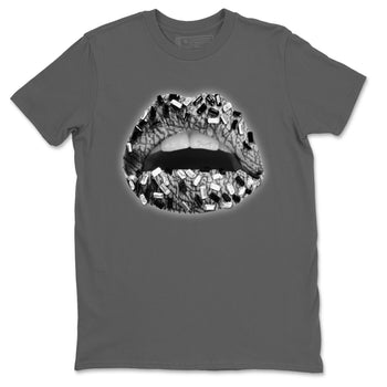 Jordan 1 White Cement Sneaker Match Tees Lips Jewel Sneaker Tees Jordan 1 White Cement Sneaker Release Tees Unisex Shirts
