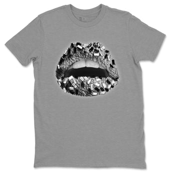 Jordan 1 White Cement Sneaker Match Tees Lips Jewel Sneaker Tees Jordan 1 White Cement Sneaker Release Tees Unisex Shirts