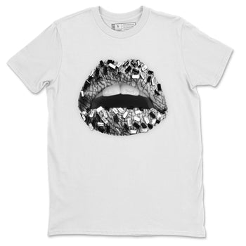 Jordan 1 White Cement Sneaker Match Tees Lips Jewel Sneaker Tees Jordan 1 White Cement Sneaker Release Tees Unisex Shirts