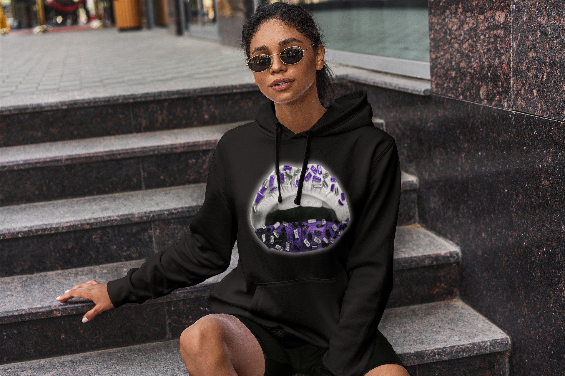 Jordan 1 WMNS Court Purple Sneaker Match Tees Lips Jewel Sneaker Tees Jordan 1 WMNS Court Purple Sneaker Release Tees Unisex Shirts