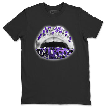 Jordan 1 WMNS Court Purple Sneaker Match Tees Lips Jewel Sneaker Tees Jordan 1 WMNS Court Purple Sneaker Release Tees Unisex Shirts