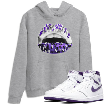 Jordan 1 WMNS Court Purple Sneaker Match Tees Lips Jewel Sneaker Tees Jordan 1 WMNS Court Purple Sneaker Release Tees Unisex Shirts