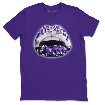Jordan 1 WMNS Court Purple Sneaker Match Tees Lips Jewel Sneaker Tees Jordan 1 WMNS Court Purple Sneaker Release Tees Unisex Shirts