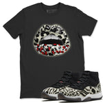 Jordan 11 Animal Instinct Sneaker Match Tees Lips Jewel Sneaker Tees Jordan 11 Animal Instinct Sneaker Release Tees Unisex Shirts