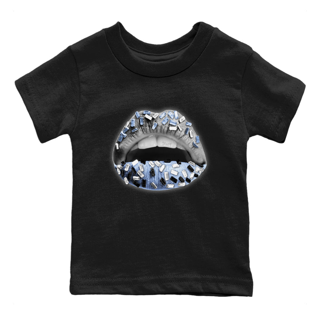 Air Jordan 11 White Cement Sneaker Match Tees Lips Jewel Sneaker Tees Air Jordan 11 Cement Grey Sneaker Release Tees Kids Shirts Black 2