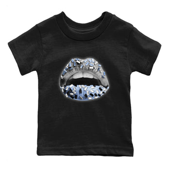 Air Jordan 11 White Cement Sneaker Match Tees Lips Jewel Sneaker Tees Air Jordan 11 Cement Grey Sneaker Release Tees Kids Shirts Black 2