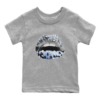 Air Jordan 11 White Cement Sneaker Match Tees Lips Jewel Sneaker Tees Air Jordan 11 Cement Grey Sneaker Release Tees Kids Shirts Heather Grey 2