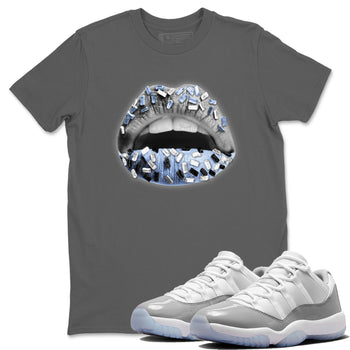 Air Jordan 11 White Cement Sneaker Match Tees Lips Jewel Sneaker Tees Air Jordan 11 Cement Grey Sneaker Release Tees Unisex Shirts Cool Grey 1