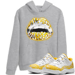 Jordan 11 Yellow Python Sneaker Match Tees Lips Jewel Sneaker Tees Jordan 11 Yellow Python Sneaker Release Tees Unisex Shirts