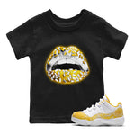 Jordan 11 Yellow Python Sneaker Match Tees Lips Jewel Sneaker Tees Jordan 11 Yellow Python Sneaker Release Tees Kids Shirts