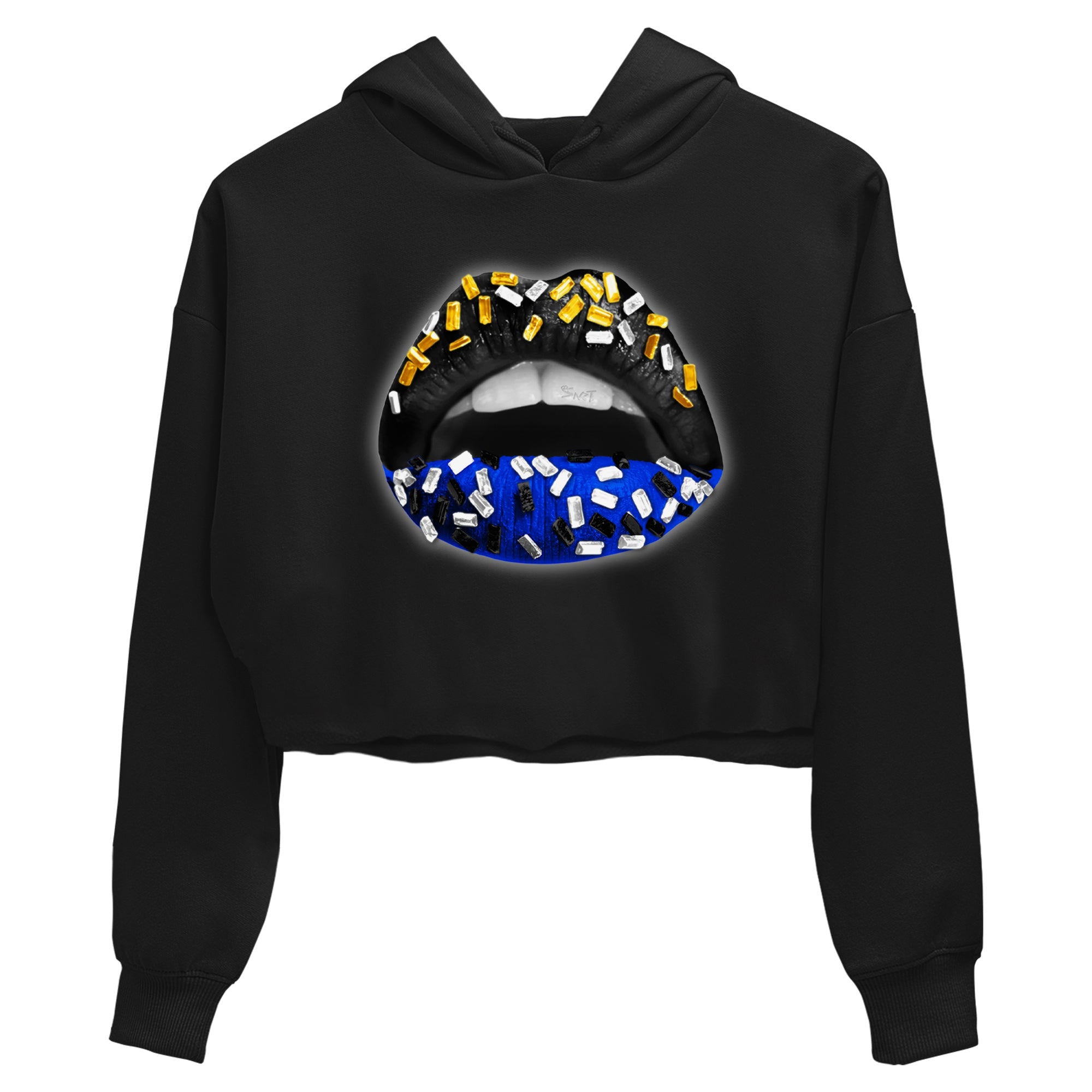 Air Jordan 14 Laney Sneaker Match Tees Lips Jewel Sneaker Tees Jordan 14 Laney Sneaker Release Tees Women's Shirts Black 2