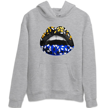 Air Jordan 14 Laney Sneaker Match Tees Lips Jewel Sneaker Tees Jordan 14 Laney Sneaker Release Tees Unisex Shirts Heather Grey 2