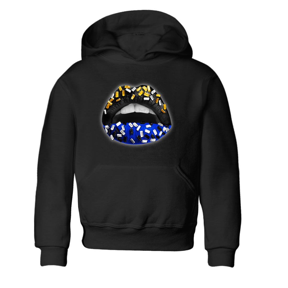 Air Jordan 14 Laney Sneaker Match Tees Lips Jewel Sneaker Tees Jordan 14 Laney Sneaker Release Tees Kids Shirts Black 2