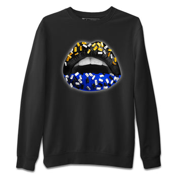 Air Jordan 14 Laney Sneaker Match Tees Lips Jewel Sneaker Tees Jordan 14 Laney Sneaker Release Tees Unisex Shirts Black 2