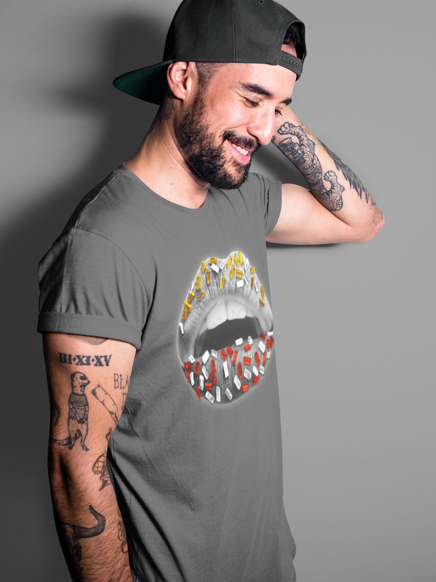 Jordan 3 Cool Grey Sneaker Match Tees Lips Jewel Sneaker Tees Jordan 3 Cool Grey Sneaker Release Tees Unisex Shirts