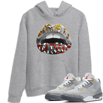 Jordan 3 Cool Grey Sneaker Match Tees Lips Jewel Sneaker Tees Jordan 3 Cool Grey Sneaker Release Tees Unisex Shirts