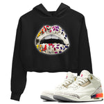 Air Jordan 3 X J Balvin shirt to match jordans Lips Jewel sneaker tees Air Jordan 3 X J Balvin SNRT Sneaker Release Tees LGBT Pride T-Shirt Black 1 Crop T-Shirt