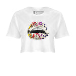 Air Jordan 3 X J Balvin shirt to match jordans Lips Jewel sneaker tees Air Jordan 3 X J Balvin SNRT Sneaker Release Tees LGBT Pride T-Shirt White 2 Crop T-Shirt