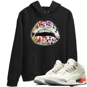Air Jordan 3 X J Balvin shirt to match jordans Lips Jewel sneaker tees Air Jordan 3 X J Balvin SNRT Sneaker Release Tees LGBT Pride T-Shirt Unisex Black 1 T-Shirt