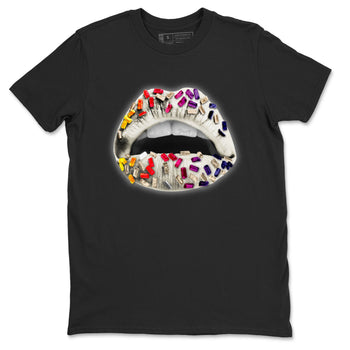 Air Jordan 3 X J Balvin shirt to match jordans Lips Jewel sneaker tees Air Jordan 3 X J Balvin SNRT Sneaker Release Tees LGBT Pride T-Shirt Unisex Black 2 T-Shirt