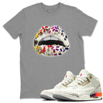 Air Jordan 3 X J Balvin shirt to match jordans Lips Jewel sneaker tees Air Jordan 3 X J Balvin SNRT Sneaker Release Tees LGBT Pride T-Shirt Unisex Heather Grey 1 T-Shirt