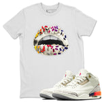 Air Jordan 3 X J Balvin shirt to match jordans Lips Jewel sneaker tees Air Jordan 3 X J Balvin SNRT Sneaker Release Tees LGBT Pride T-Shirt Unisex White 1 T-Shirt
